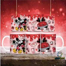 Ghostbastır Design Mickey ve Minnie Kupa Bardak | Tek Adet K0777