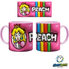 Ghostbastır Design Super Mario Prenses Kupa Bardak | Tek Adet K0835