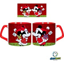 Ghostbastır Design Mickey ve Minnie Noel | Yılbaşı Kupa Bardak | Tek Adet 1129