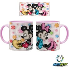 Ghostbastır Design Mickey ve Minnie Kupa Bardak | Tek Adet K0782