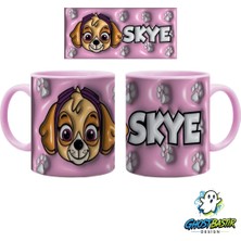 Ghostbastır Design Paw Patrol Skye Kupa Bardak | Tek Adet K0798