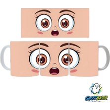Ghostbastır Design Şaşkın Emoji Kupa Bardak | Tek Adet K0841