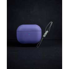 TeknoKapsül Apple Airpods 3 (3.nesil) 405 Deri Kılıf - Lila