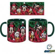 Ghostbastır Design Walt Disney Karakterleri Noel | Yılbaşı Kupa Bardak | Tek Adet K0845