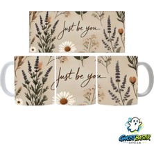 Ghostbastır Design Çiçekli Kupa Bardak | Tek Adet K0732