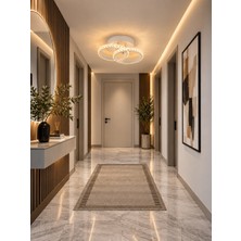 Markatech Demre Beyaz Cristalya Serisi Modern 2'li Plafonyer 3 Renk Ledli Avize