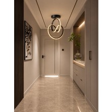 Markatech Elin Siyah Cristalya Serisi Modern Plafonyer 3 Renk Ledli Avize