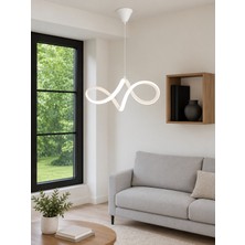Markatech Casabella Beyaz Mimari Tasarım Modern Sarkıt Beyaz Ledli Avize