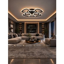 Markatech MS39005-4+4 Siyah 8'li 3 Renk LED Plafonyer Avize
