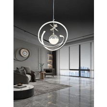 Markatech Alberto Krom Kaplamalı Modern Sarkıt 3 Renk Ledli Avize