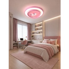 Markatech Unicorn 2 Katlı Kumandalı Dimmerli Gece Modlu 3 Renk LED Plafonyer Avize, Çap 50 cm