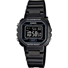 Casio LA-20WH-1BDF Kadın Kol Saati Su Geçirmez Siyah Plastik Kasa ve Silikon Kordon