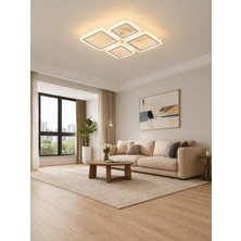 Markatech MS73005-2+2 Beyaz 4'lü 3 Renk LED Plafonyer Avize
