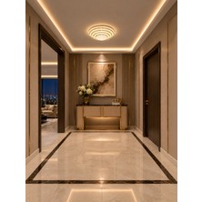 Markatech Safir Cristalya Gold 4 Katlı Kumandalı Dimmerli 3 Renk LED Plafonyer Avize, Çap 26 cm