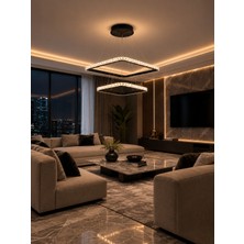 Markatech Monaco Cristalya Siyah 2'li 3 Renk LED Sarkıt Avize