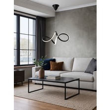 Markatech Casabella Siyah Mimari Tasarım Modern Sarkıt Beyaz Ledli Avize