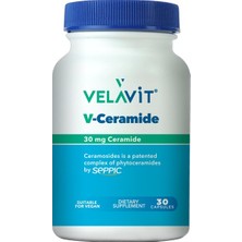 Velavit V-Ceramide 30 Mg 30 Kapsül Vegan İçerik Bilgisi ile Cilt Sağlığına Destek