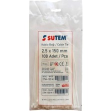 Marmara Avm Beyaz Kablo Bağı Cırt Kelepçe 2.5 x 150 mm 200 Adet