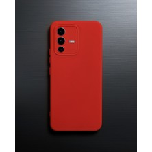 TeknoKapsül Vivo V23 5g Kılıf Nano Içi Kadife Silikon - Kırmızı