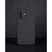 TeknoKapsül Vivo V23 5g Kılıf Nano Içi Kadife Silikon - Siyah