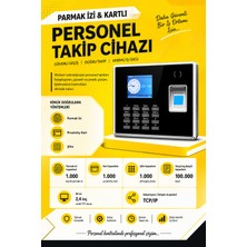 Linadex LX-444V Kartlı Parmak Izi Personel Giriş Çıkış ve Programı (20 Kart Hediye)