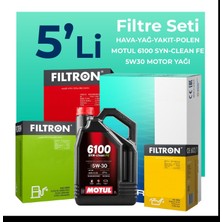 Filtron  Dacia Duster 1.5 Dizel Filtre Bakım Seti Motul Motor Yağlı (2013-2018) 5 Li