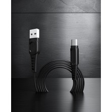 TeknoKapsül DC01 Süper Hızlı Micro USB Kablo 1m 2.4A - Siyah