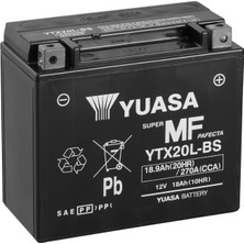 Yuasa 12V 18 Ah Motosiklet Aküsü (YTX20L)