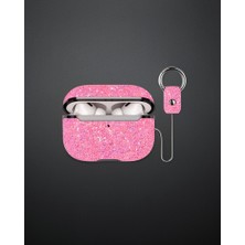 TeknoKapsül Onegif Apple Airpods 3 (3.nesil) Bright Simli Airpods Kapak - Pembe