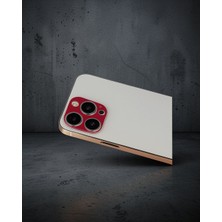 Soontech Apple Iphone 13 Pro Max Rainbow Kamera Lens Koruma Cam - Koyu Kırmızı