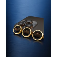 Soontech Apple Iphone 14 Pro Max Raze Metal Kamera Lens - Gold