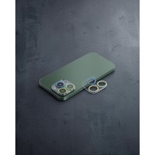 Soontech Apple Iphone 12 Pro Renkli Kamera Lens Koruma Cam - Yeşil-Sarı