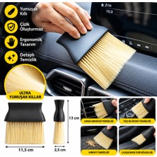 Yumuşak Kıllı ve Ergonomik Saplı Araç Içi Detaylı Toz Temizleme Fırçası