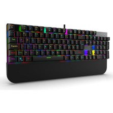 Tr Inca IKG-443 Rgb Red Switch Mekanik Oyuncu Klavye, 18 Rgb Modu, Türkçe Tuş Dizilimi, Mıknatıslı Bilek Desteği, Anti-Ghosting, Yazılım Destekli, 50M Tıklama, Usb, 1.5m Kablo