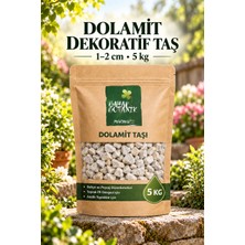 Bahar Botanik Dolamit Dekoratif Taş 1–2 cm 5 Kg | Doğal Bahçe Süs Taşı, Dekoratif Çakıl Taşı, Saksı Taşı, Peyzaj, Teraryum ve Akvaryum Dekorasyon Taşı
