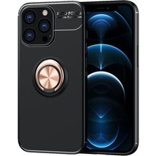 TeleZone iPhone 14 Pro Max Stant Özellikli Yüzüklü Ravel Silikon Ultra Koruma Sağlayan Kapak