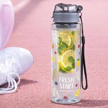 Bk Gift Detoks Tasarımlı Süzgeç Hazneli Suluk -1, Bpa Içermeyen Detoks Matara Gri - 500 ml