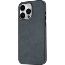 TeleZone iPhone 15 Pro Max Mikrofiber Yüzeyli ve Kadife Iç Tasarımlı Şık Mimoza Premium Kapak