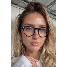 Ren Eyewear Orven Mavi Işık Koruyucu Bilgisayar Gözlüğü Unisex 49 Ekartman Leopar ve Siyah Çerçeve