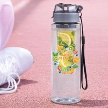 Bk Gift Detoks Tasarımlı Süzgeç Hazneli Suluk -3, Bpa Içermeyen Detoks Matara Yeşil - 500 ml