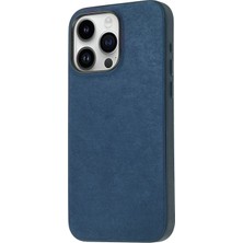 TeleZone iPhone 15 Pro Mikrofiber Yüzeyli ve Kadife Iç Tasarımlı Şık Mimoza Premium Kapak