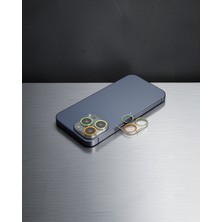 Astraltech Apple Iphone 12 Pro Max Renkli Kamera Lens Koruma Cam - Sarı-Turuncu