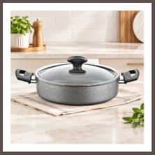 Ecotrend Sığ Granit Tencere Cam Kapak ECO123