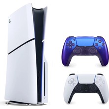 Sony Playstation 5 Slim Cdli Versiyon + 2.kol Dualsense Chroma Indigo Blue Mavi ( Ithalatçı Garantili )