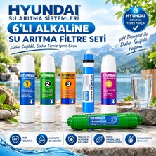 Hyundai 6'lı Set Su Arıtma Aksesuarı Alkali ve Membran Filtreler Yüksek Performanslı Kolay Montaj