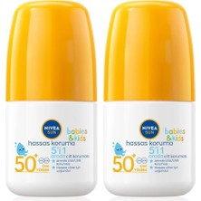 Tr Sun Spf 50+ Bebek ve Çocuk Için Hassas Koruma Güneş Koruyucu Roll-On 50ML,SUYA Dayanıklı,hassas Cilt (2 Paketi)