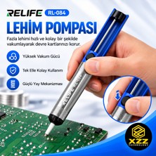 Relife RL-084 Lehim Pompası Metal Gövdeli Güçlü Vakumlu Lehim Sökme Pompası Elektronik Devre Kartı Tamir Aparatı