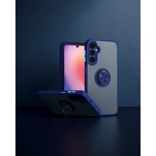 TeknoKapsül Samsung Galaxy A16 5g Kılıf Montreal Yüzüklü Silikon Kapak - Lacivert