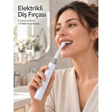 Astraltech Günlük Ağız Bakımı Için 5 Modlu Şarj Edilebilir Beyaz Elektrikli Diş Fırçası