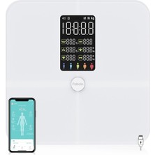 Tr Fitsmart Plus Bluetooth Çok Fonksiyonlu Yağ Ölçer Akıllı Tartı (Beyaz)